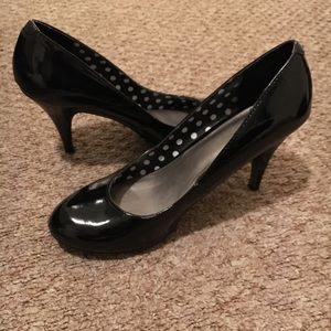 Black Patten Leather Heels